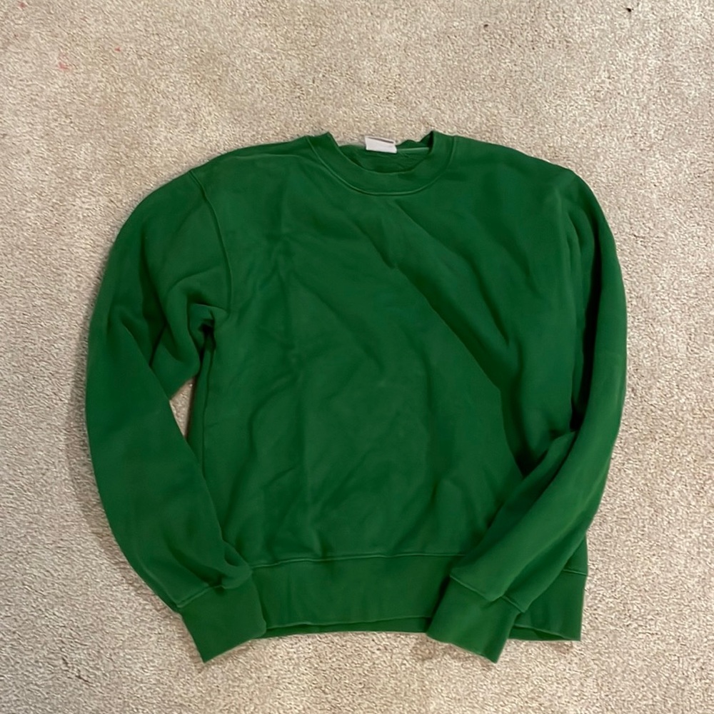 Aritzia tna cozy crew neck , juniper green xs